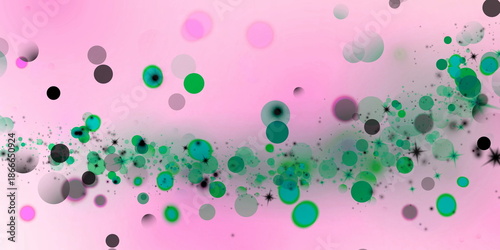 abstract pink green light bokeh background