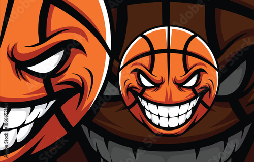 Aggressive Green Bearded Forest Warrior or Elf Mascot Head Illustration with Intense Gaze and Leafy Hood.