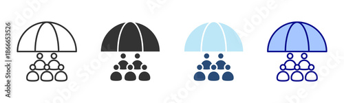 Employee Protection Icon Set. Designed In Multi Style