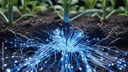 Digital Roots - A Conceptual Representation of Data Flow and Connectivity in Nature.