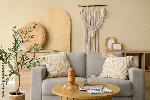 Interior of light living ro...