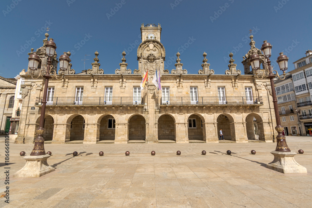 Fototapeta premium Concello de Lugo, plaza Mayor de Lugo, Lugo, Galicia, España