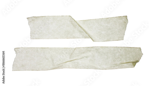 Billede på lærred Torn masking tape elements featuring realistic textures and ripped edges, ideal for use in layout mockups, digital design, or craft templates