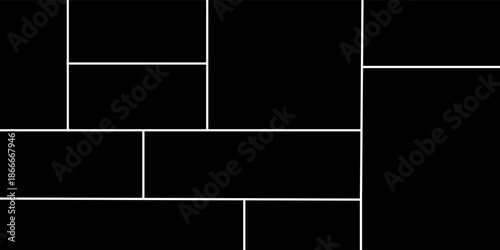 Template photo collage vector 8 pictures. Blank style moodboard, album, photo frame mockup for memory and portfolio.