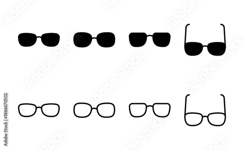 Glasses icon vector. Glasses sign and symbol