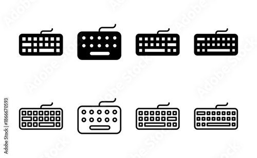 Keyboard icon vector. keyboard sign and symbol