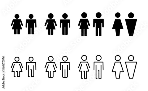 Man and woman icon vector. male and female sign and symbol. Girls and boys