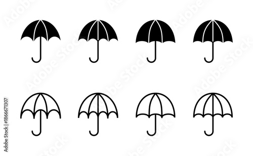 Umbrella icon vector. umbrella sign and symbol