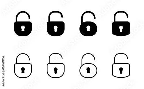 Unlock icon vector. Unlock sign and symbol. unlocked padlock icon