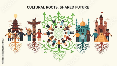 Diverse People United Cultural Roots.