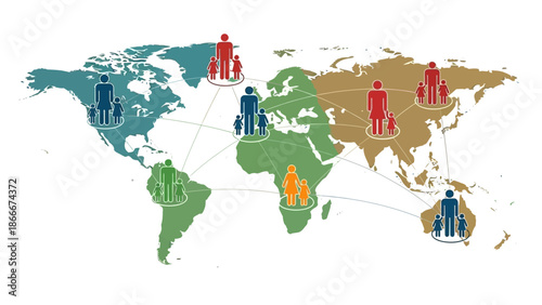 Global Business People Network Teamwork Concept.