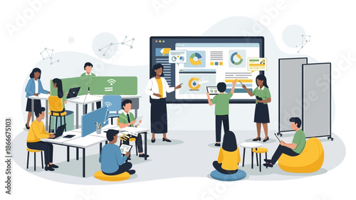 Group of People Working Together Collaboratively.