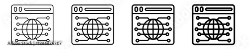 Backlink  Icon Set Different Style Collection