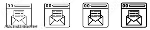 Email  Icon Set Different Style Collection
