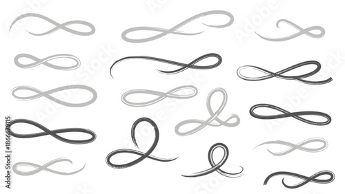 Collection of Infinity Symbols in Various Styles and Colors.
