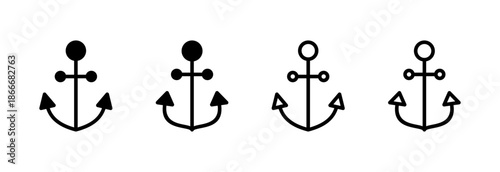 Anchor icon vector illustration. Anchor sign and symbol. Anchor marine icon.