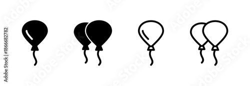 Balloon icon vector illustration. Party balloon sign and symbol