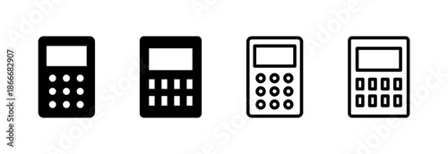 Calculator icon vector illustration. Accounting calculator sign and symbol.