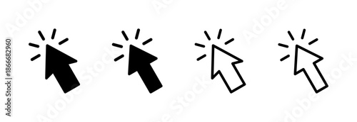 Click icon vector illustration. pointer arrow sign and symbol. cursor icon