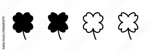 Clover icon vector illustration. clover sign and symbol. four leaf clover icon.