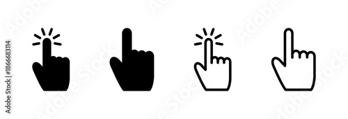 Hand cursor icon vector illustration. cursor sign and symbol. hand cursor icon clik