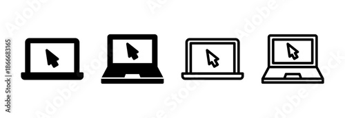 Laptop icon vector illustration. computer sign and symbol