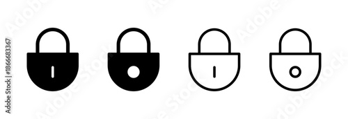 Lock icon vector illustration. Padlock sign and symbol. Encryption icon. Security symbol