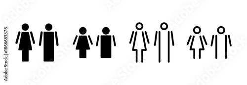 Man and woman icon vector illustration. male and female sign and symbol. Girls and boys
