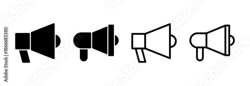 Megaphone icon vector illustration. Loudspeaker sign and symbol