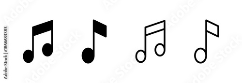 Music icon vector illustration. note music sign and symbol