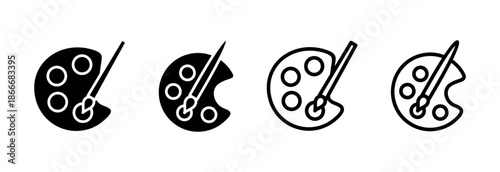 Paint icon vector illustration. paint brush sign and symbol. paint roller icon vector
