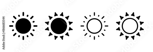 Sun icon vector illustration. Brightness sign and symbol.