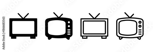 Tv icon vector illustration. television sign and symbol