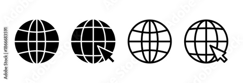 Web icon vector illustration. go to web sign and symbol. web click icon. Global search icon