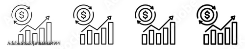 Cash Flow Forecast  Icon Set Different Style Collection