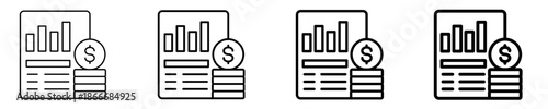 Balance Sheet  Icon Set Different Style Collection