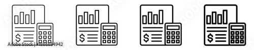 Income Statement  Icon Set Different Style Collection