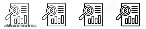 Cost Analysis  Icon Set Different Style Collection