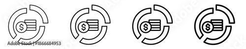Fund Allocation  Icon Set Different Style Collection