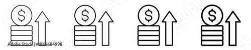 Revenue Increase  Icon Set Different Style Collection