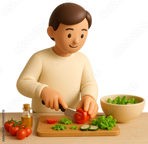 chef preparing salad