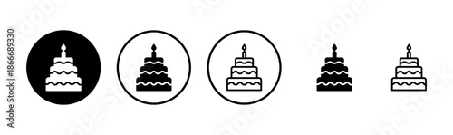 Cake icon logo design. Cake sign and symbol. Birthday cake icon