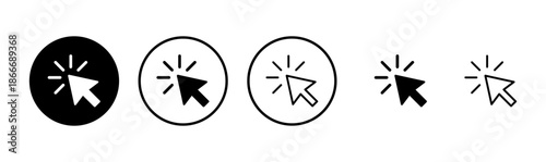 Click icon logo design. pointer arrow sign and symbol. cursor icon