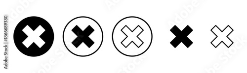 Close icon logo design. Delete sign and symbol. cross sign