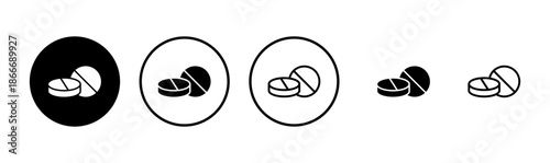 Pills icon logo design. capsule icon. Drug sign and symbol