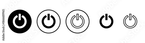 Power icon logo design. Power Switch sign and symbol. Electric power