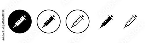 Syringe icon logo design. injection sign and symbol.vaccine icon