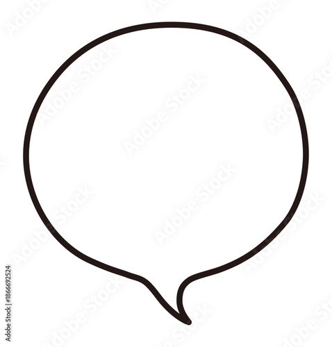 ふわふわなふきだしのイラスト	