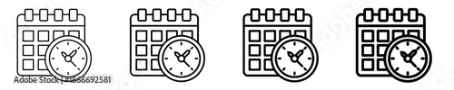 Schedule  Icon Set Different Style Collection