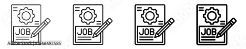 Job  Icon Set Different Style Collection
